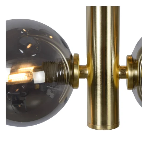 Светильник подвесной Tycho 45474/06/02 Lucide серый прозрачный 6 ламп, основание латунь в стиле винтаж молекула фото 6